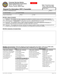 Form C-RFI Request for Information (&quot;rfi&quot;) Transmittal - Arizona