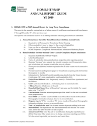 &quot;Annual Compliance Report for Rental Properties With State-Assisted Home, Htf and/or Nsp Units&quot; - Arizona, 2019