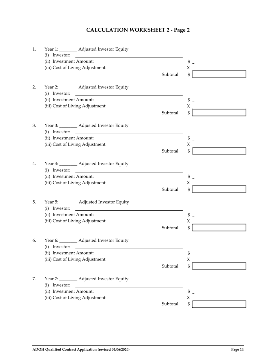 Qualified Contract Application - Arizona, Page 16