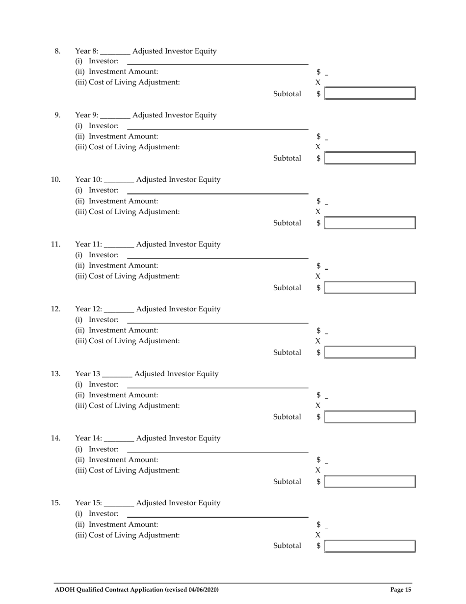 Qualified Contract Application - Arizona, Page 17