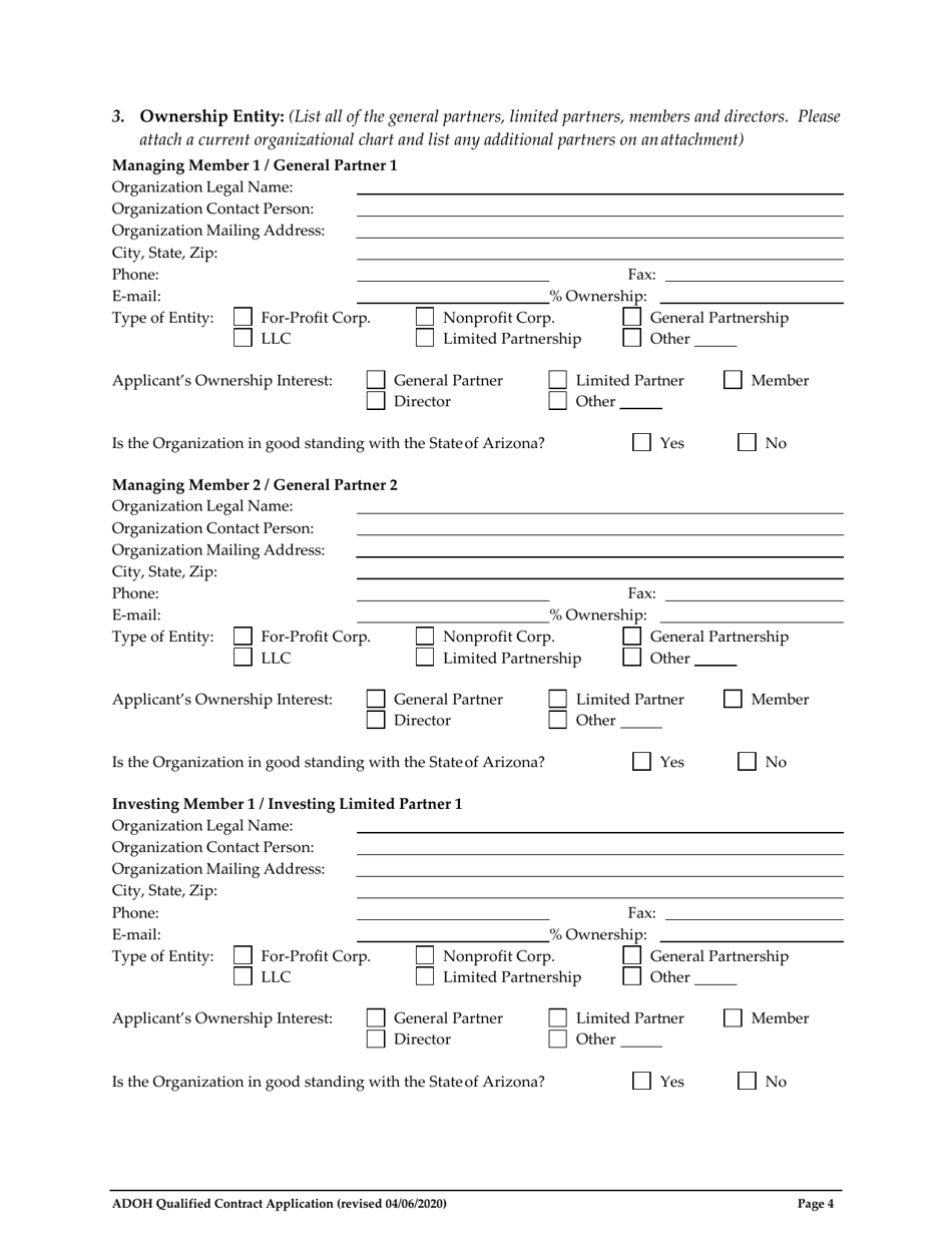 Qualified Contract Application - Arizona, Page 6