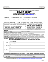 Document preview: Cover Sheet - Arizona