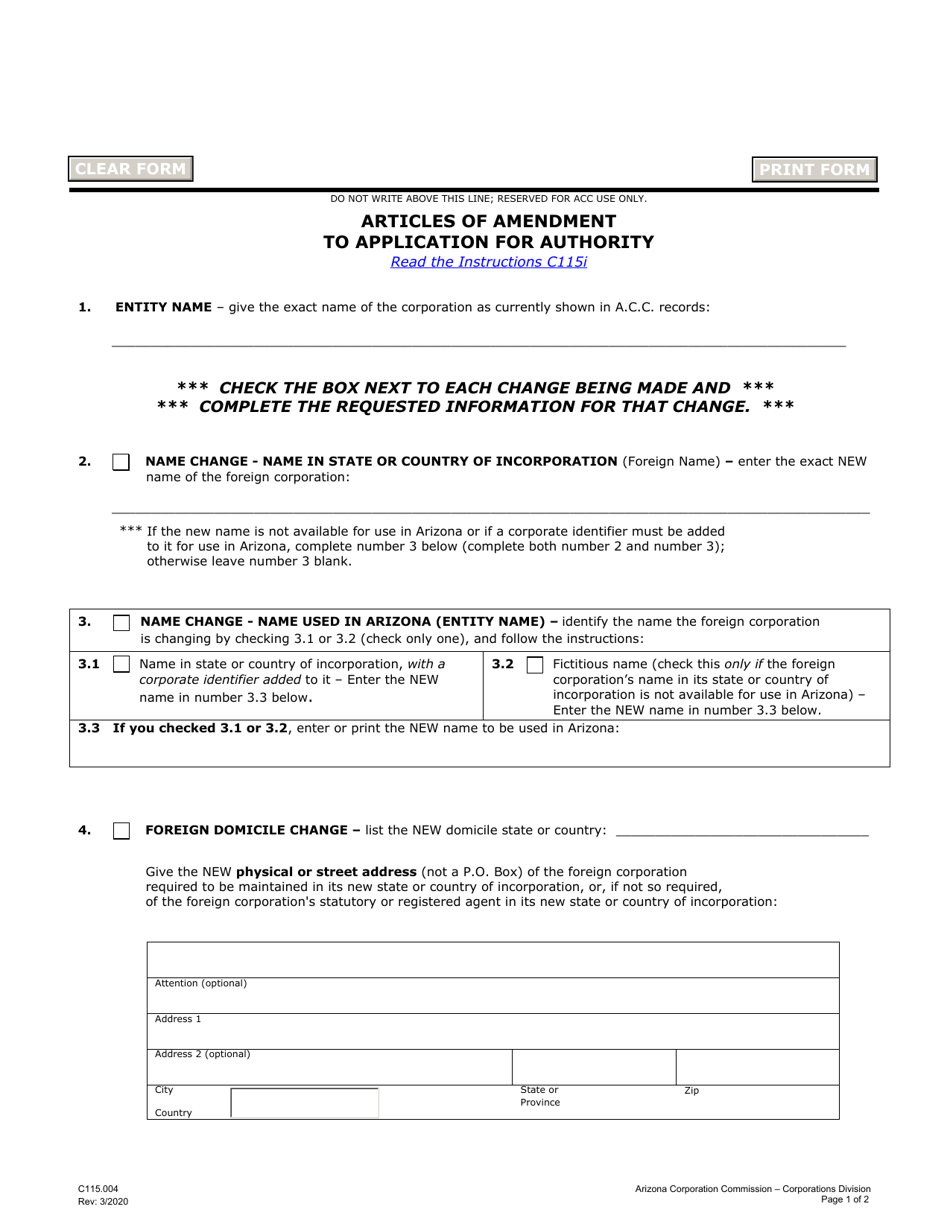 Form C115.004 - Fill Out, Sign Online and Download Fillable PDF ...