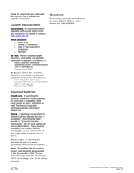 Instructions for Form C015.003 Articles of Amendment Nonprofit Corporation - Arizona, Page 2