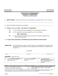 Document preview: Form C015.003 Articles of Amendment Nonprofit Corporation - Arizona