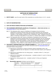Form C022.004 Articles of Dissolution - Arizona