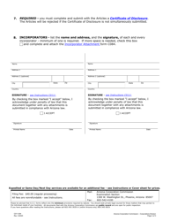 Form C011.004 Articles of Incorporation Nonprofit Corporation - Arizona, Page 3