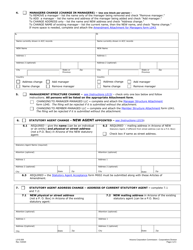 Form L015 Articles of Amendment - Arizona, Page 2