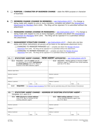 Form L017.004 Articles of Amendment to Foreign Registration Statement - Arizona, Page 2