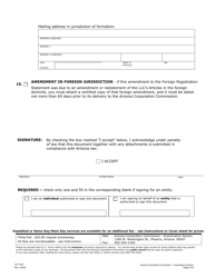 Form L017.004 Articles of Amendment to Foreign Registration Statement - Arizona, Page 4
