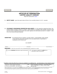 Document preview: Form L031.004 Articles of Termination Limited Liability Company - Arizona