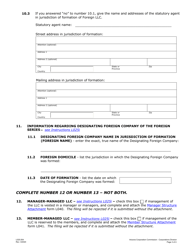 Form L025.004 Foreign Registration Statement - Arizona, Page 3