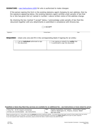 Form L020.004 &quot;LLC Statement of Change of Principal Address or Statutory Agent&quot; - Arizona, Page 3