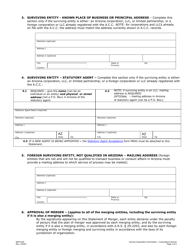 Form M075.004 Statement of Merger - Arizona, Page 2