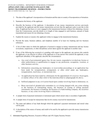 Instructions for Form DBO-2110 Application for a License to Engage in the Money Transmission Business - California, Page 2