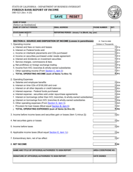 Document preview: Form DBO-523 Foreign Bank Report of Income - California