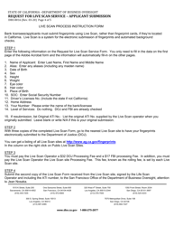 Form DBO-8016 Request for Live Scan Service - Applicant Submission - California, Page 4