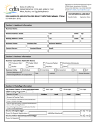 Form 517-004B Download Fillable PDF or Fill Online Egg Handler and ...