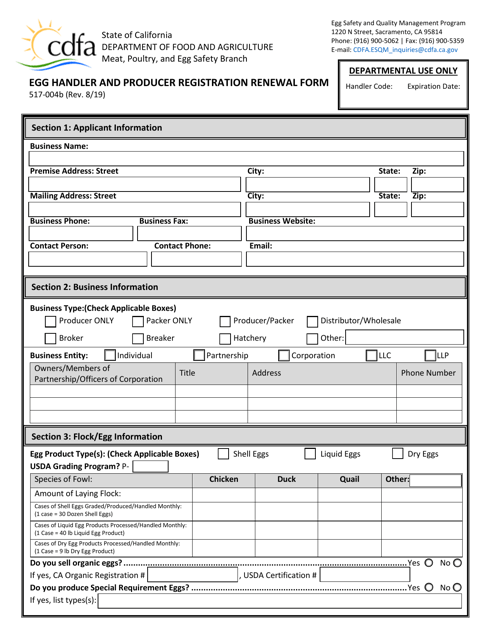Form 517-004B  Printable Pdf