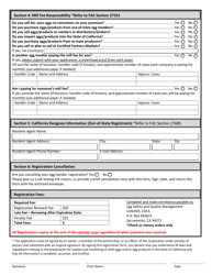 Form 517-004B Egg Handler and Producer Registration Renewal Form - California, Page 2