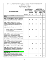 Form HCD SHL615C Residential Occupancies Application Checklist - California, Page 5