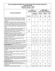 Form HCD SHL615C Residential Occupancies Application Checklist - California, Page 6
