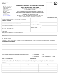 Document preview: Form CT-1CF Commercial Fundraiser for Charitable Purposes Annual Registration Form - California