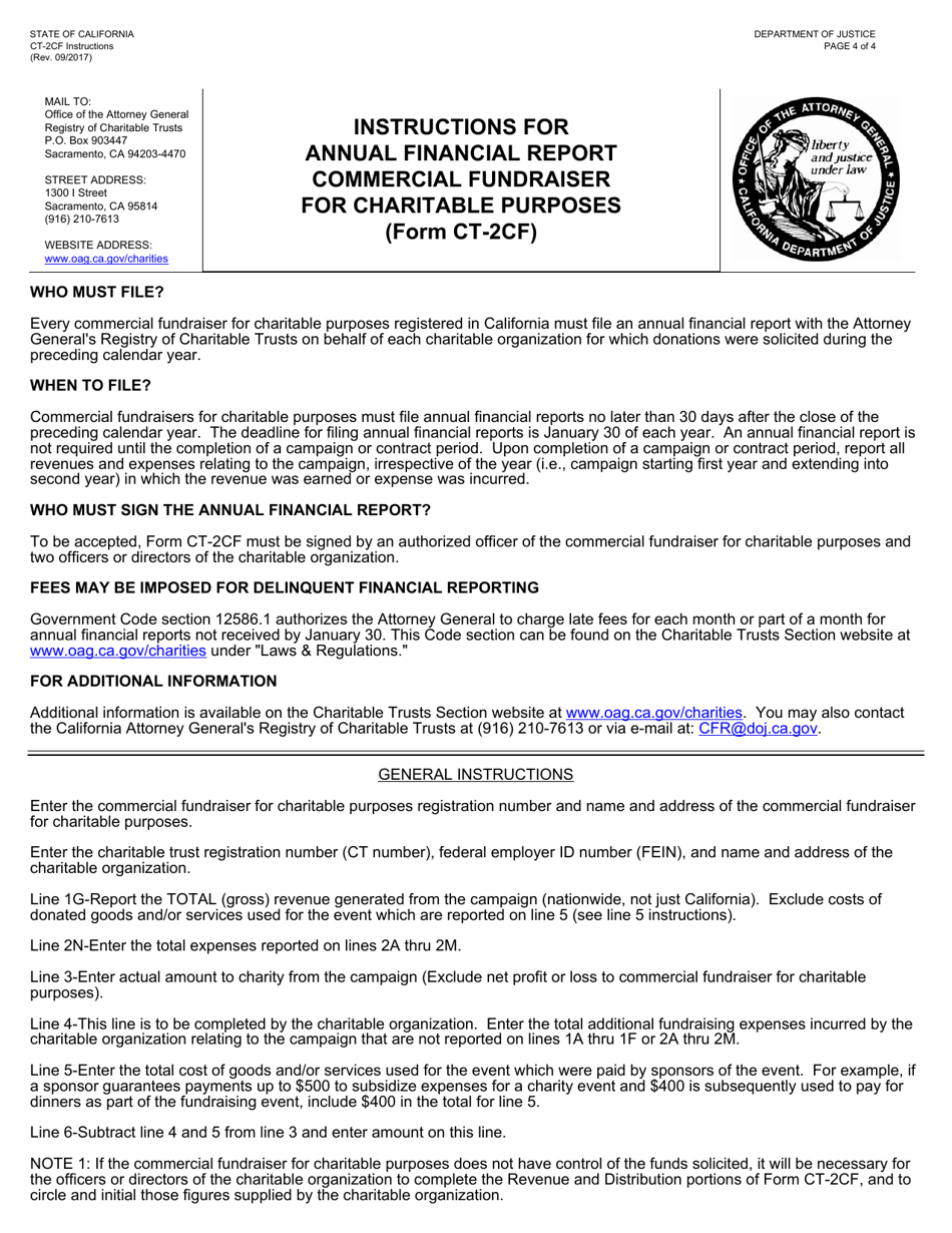 Form CT-2CF Annual Financial Report - Commercial Fundraisers - California, Page 4