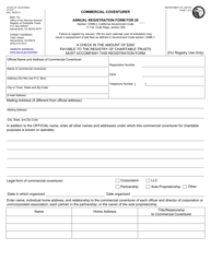 Form CT-5CF Annual Registration - Commercial Coventurer - California