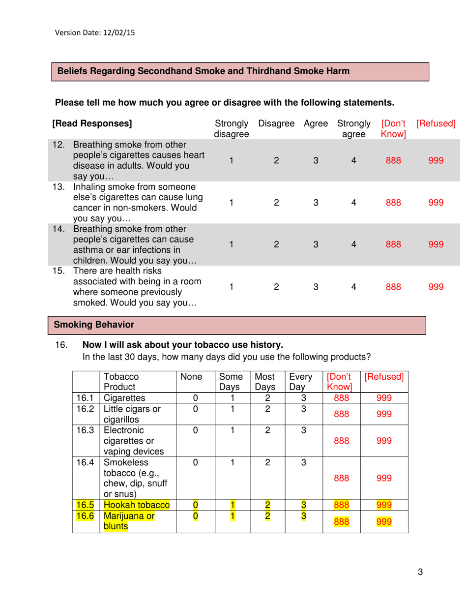 Three-Month Follow-Up Survey - California, Page 3