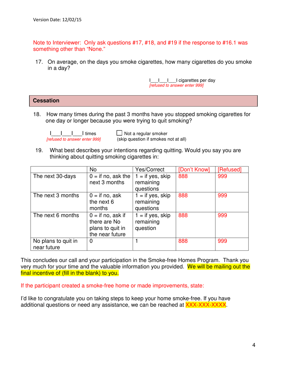 Three-Month Follow-Up Survey - California, Page 4