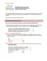 Document preview: Three-Month Follow-Up Survey - California