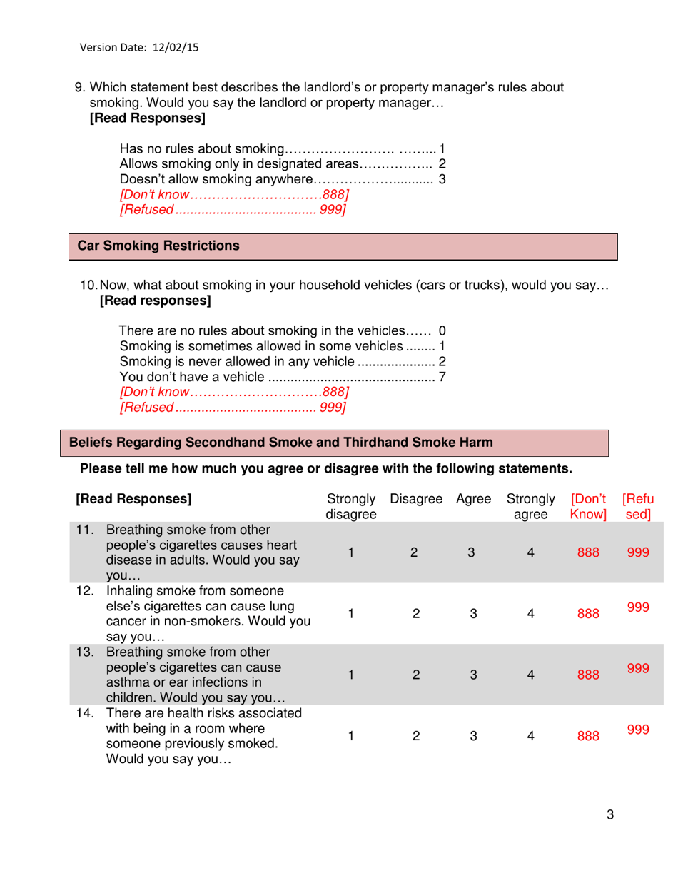 Baseline Survey - California, Page 3