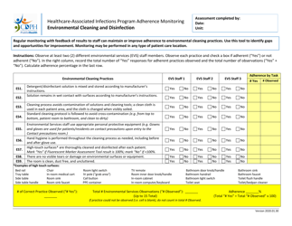 Document preview: Environmental Services Adherence Monitoring Tool - California