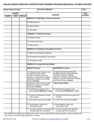 Form CDPH E276C &quot;Online Nurse Assistant Certification Training Program Individual Student Record&quot; - California, Page 4