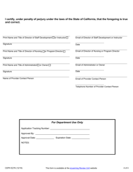 Form CDPH E276 Online Nurse Assistant Training Program Application - California, Page 4