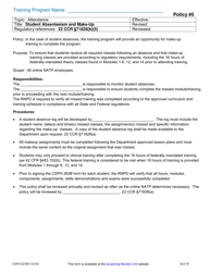 Form CDPH E276P Online Nurse Assistant Training Program Sample Policies and Procedures - California, Page 6