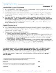 Form CDPH E276P Online Nurse Assistant Training Program Sample Policies and Procedures - California, Page 9