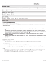 Form CDPH8580 Typhus and Other Non-spotted Fever Rickettsioses Case Report - California, Page 5