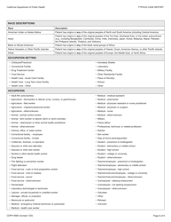 Form CDPH8580 Typhus and Other Non-spotted Fever Rickettsioses Case Report - California, Page 6