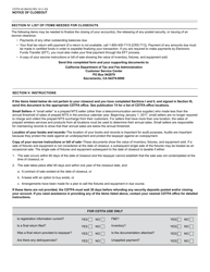 Form CDTFA-65 Notice of Closeout - California, Page 2