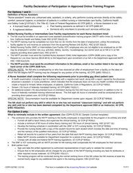 Form CDPH E278C Facility Declaration of Participation in an Approved Online Training Program - California, Page 2