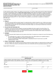 Form CDTFA-735 Request for Relief From Penalty, Collection Cost Recovery Fee, and/or Interest - California, Page 2