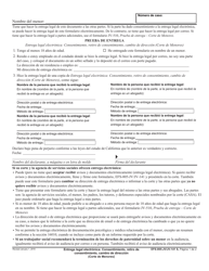Formulario EFS-005-JV S (JV-141 S) Entrega Legal Electronica: Consentimiento, Retiro De Consentimiento, Cambio De Direccion (Corte De Menores) - California (Spanish), Page 2