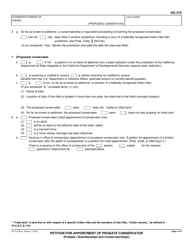 Form GC-310 Petition for Appointment of Probate Conservator - California, Page 4
