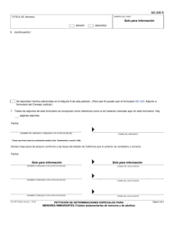 Formulario GC-220 S Petiticion De Determinaciones Especiales Para Menores Inmigrantes - California (Spanish), Page 4