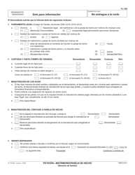 Formulario FL-100 S Peticion - Matrimonio/Pareja De Hecho (Derecho De Familia) - California (Spanish), Page 2