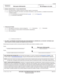 Formulario FL-100 S Peticion - Matrimonio/Pareja De Hecho (Derecho De Familia) - California (Spanish), Page 3