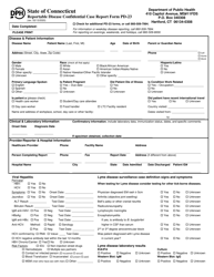 Form PD-23 Reportable Disease Confidential Case Report Form - Connecticut, Page 2