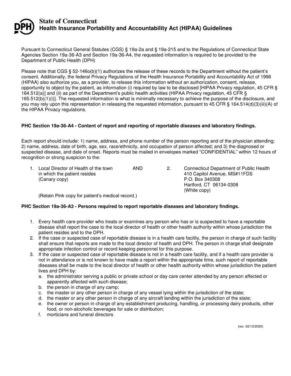 Form PD-23 Reportable Disease Confidential Case Report Form - Connecticut, Page 3